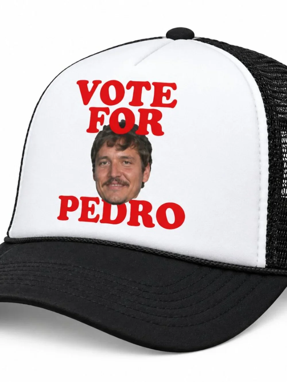 Retro Vote For Pedro Hat Pedro Pascal Napoleon Dynamite Foam Rope Snapback Cap